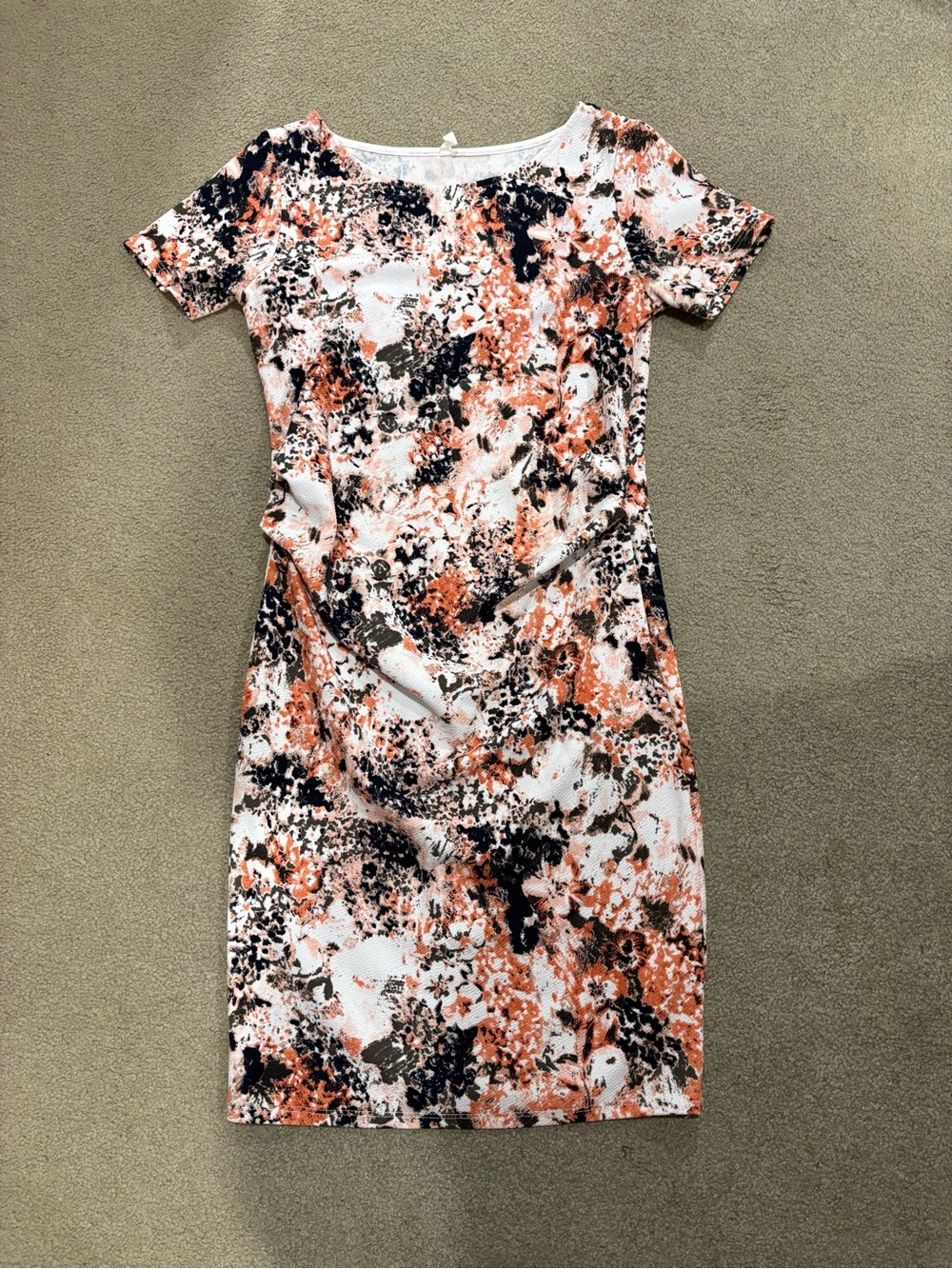 Pinkblush maternity Floral Print Midi Dress - White, Coral & Black